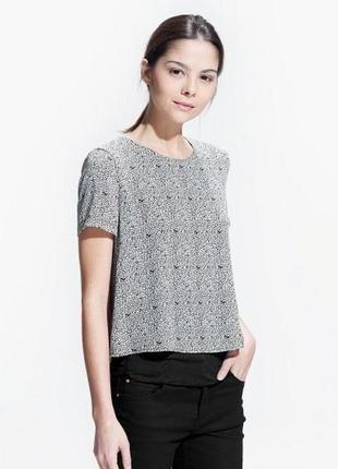 Женская блузка в мелкий горох mango