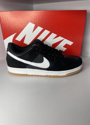 Мужские кроссовки nike sb dunk low pro black gum cd2563-006 white, черные кроссовки найк сб данк лова