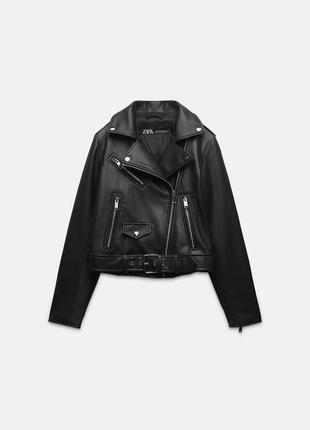 Zara байкерська куртка косуха зі штучної шкіри