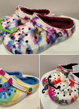 Утеплені сабо crocs на осінь оригінал