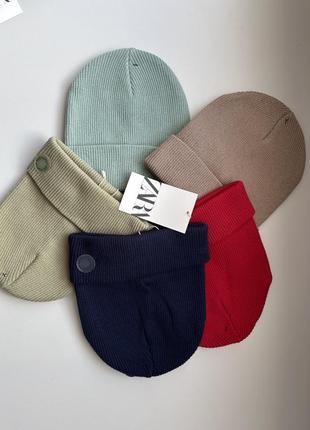 Бавовняна шапка zara 3-6, 6-9, 10-14 років
