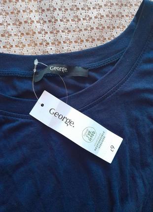 Стильна трикотажна сукня-футболка кольору неві george6 фото