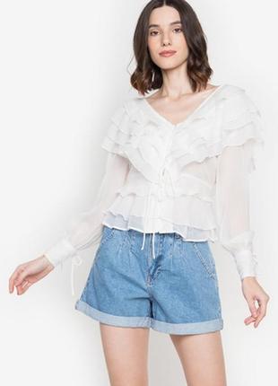 Нова блуза з рюшами від topshop