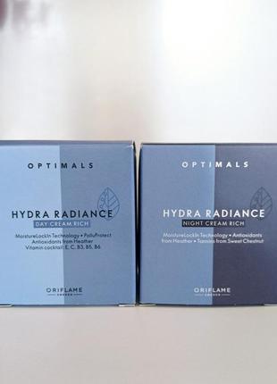 Набір для зволоження сухої шкіри обличчя optimals hydra radiance від oriflame2 фото