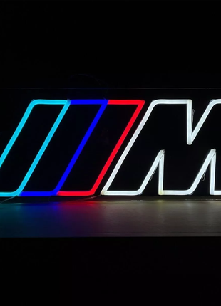 Неонова led вивіска neonflexglow bmw m 60х35 см + диммер для регулювання яскравості у подарунок