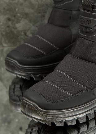 Чоловічі черевики 20371 чорні текстиль штучна шкіра4 фото