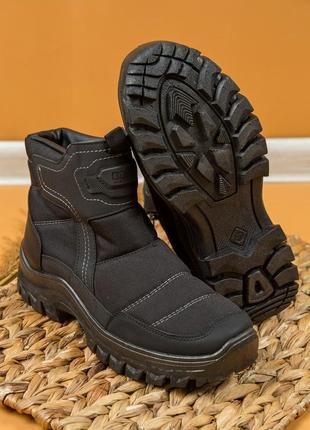 Чоловічі черевики 20371 чорні текстиль штучна шкіра10 фото