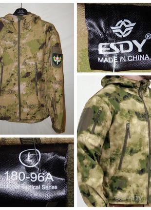 Куртка esdy softshell софтшел, тактическая 01. a-tacs fg (для охоты и рыбалки, тактическая)