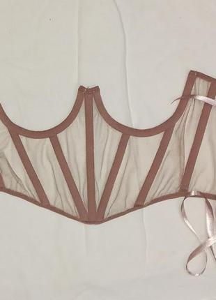 Корсет под грудь пудровый