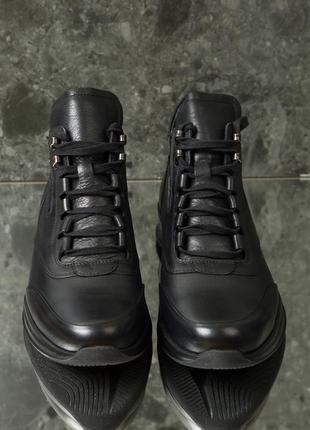 Чоловічі черевики 16797 чорні шкіра8 фото