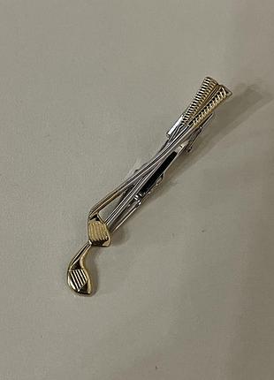 Зажим на галстук christian dior tie clip gold