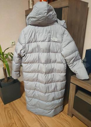Сірий пуховік north face10 фото