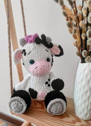 Інтер'єрна іграшка корова му 🐄, в'язана іграшка