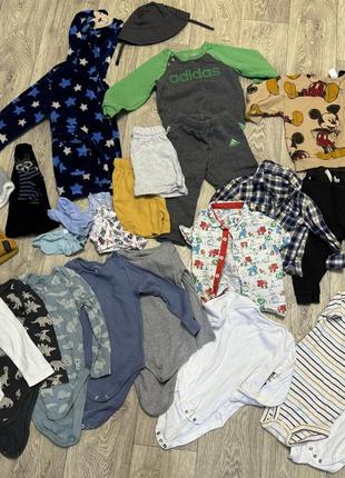 Речі для хлопчика 86 - 92 зара, адідас, carters, zara, боді, костюм, рубашка, халат, шапка
