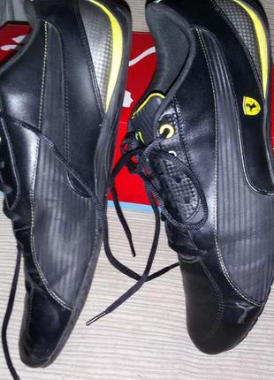 Мужские кроссовки white puma ferrari drift cat black yellow 47 размер (31 см)