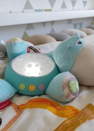 Fisher price нічник проектор з музикою бегемотик