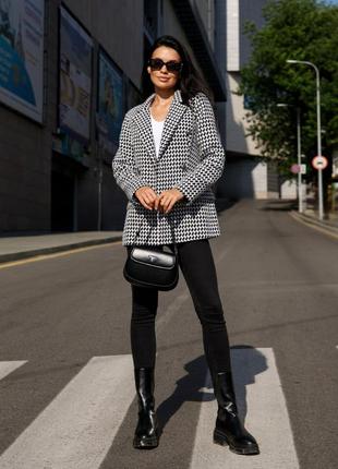 Твідовий піджак 50% вовна на підкладці, жіночий піджак на осінь демі з вовною у складі, піджак твід, версаль