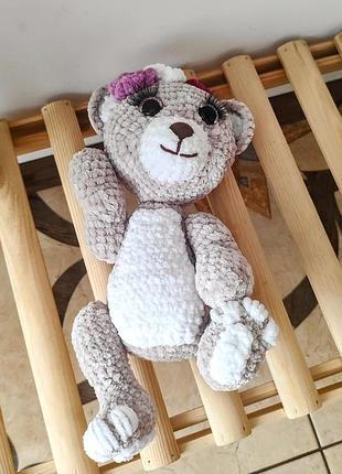 Интерьерная игрушка, мишка цветок, ручная работа 4