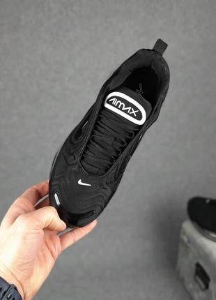 Nike air max 720 черные с белым4 фото