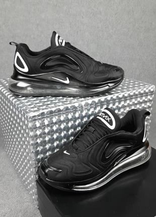 Nike air max 720 черные с белым5 фото