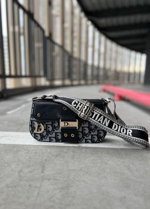 Dior small camp bag embroidery grey  lxart 020