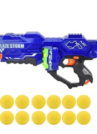 Автомат-бластер "blaze storm" із м'якими патронами топ