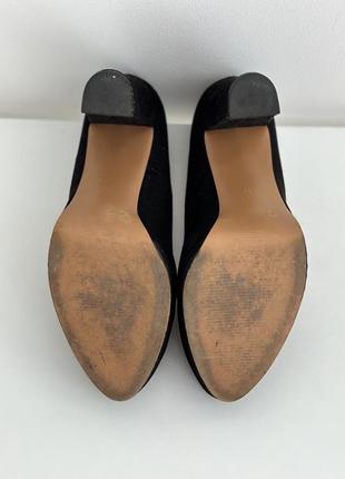 Черные замшевые туфли лодочки h&amp;m 40-41 размера6 фото