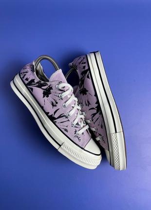 Converse chuck 70 floral fusion конверсы фиолетовые розовые тай-дай 403 фото