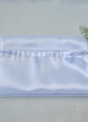 Еко мішечок атласний 30*25 мішок для зберігання пакування речей подарунків білий