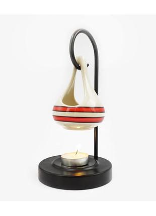 Аромалампа керамічна на підставці no8, ароматична лампа для олій