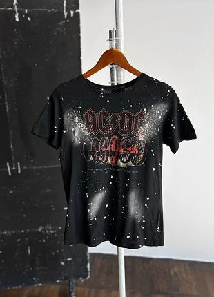 Ac/dc women's 2018 under license short sleeve t-shirt big print rock женская футболка с принтом
