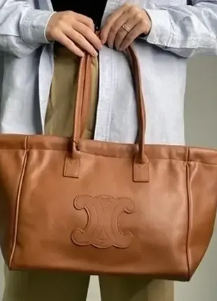 🔥 celine small bucket cuir triomphe in smooth calfskin tan brown