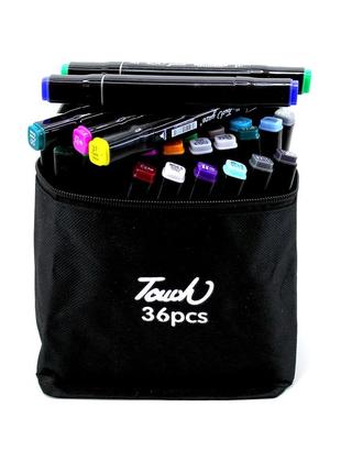 Набор скетч маркеров в чехле 36 шт спиртовые touch маркеры двухсторонние