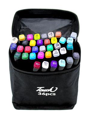 Набор скетч маркеров в чехле 36 шт спиртовые touch маркеры двухсторонние