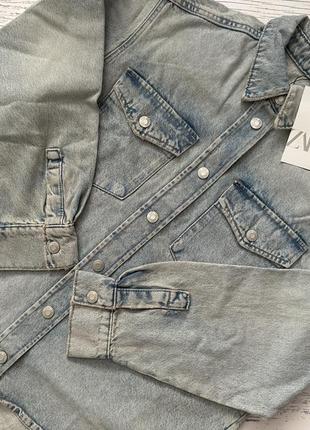 Джинсова сорочка zara5 фото