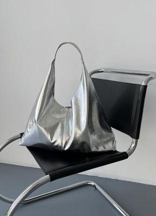 Сумка шопер silver