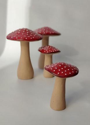 Керамический грибочек мухомор, 7,5*10 см