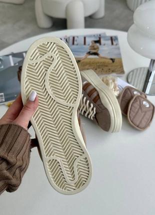 Adidas campus x bad bunny brown beige8 фото