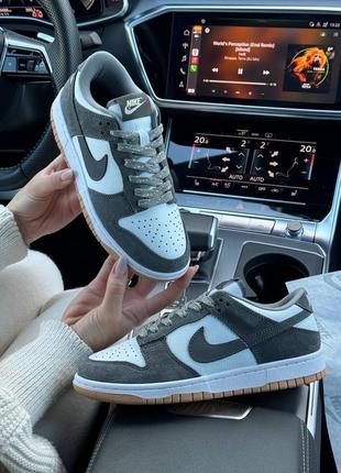 9 кольорів🌈 жіночі кросівки в стилі nike sb dunk low найк данк / демісезонні / літні, осінні / шкіра, замша / чорні, сірі, білі, рожеві, зелені