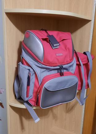Рюкзак ecco back to school та сумка для змінного взуття шкільний рюкзак для дівчинки5 фото