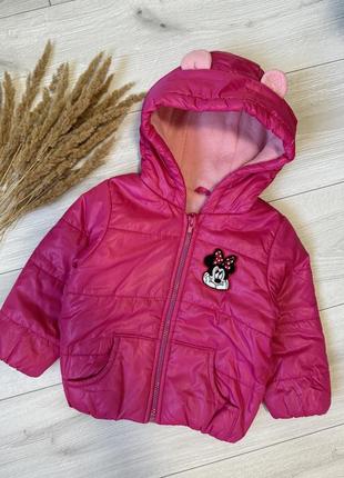 Осенняя куртка на флисе 1,5-2,5 года [86-92 см], курточка из мини маус