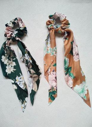 Резинка для волосся зі стрічкою твіллі