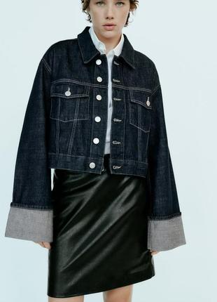 Спідниця з екошкіри zara