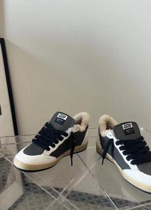 Кеды кроссовки golden goose на овчине6 фото