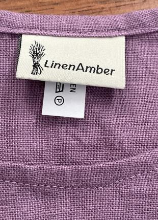 Новая дизайнерская льняная рубашка с длинным рукавом linen amber s-m2 фото