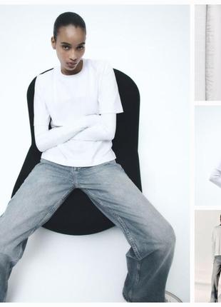 Лонгслив, реглан, блуза с двойными рукавами zara. новая коллекция.