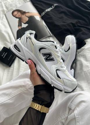 New balance 53o white silver blue женские кроссовки сенда беланс