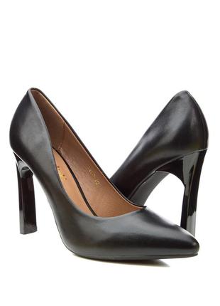 Жіночі туфлі 19265 чорні штучна шкіра5 фото