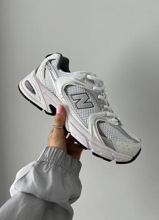 New balance 53o white grey женские кроссовки Deves7 фото
