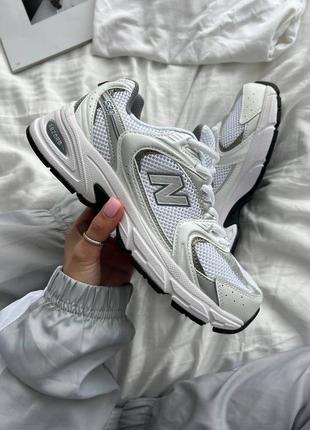 New balance 53o white grey женские кроссовки Deves